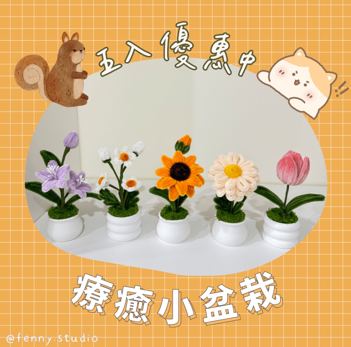 任選小盆栽五入優惠組