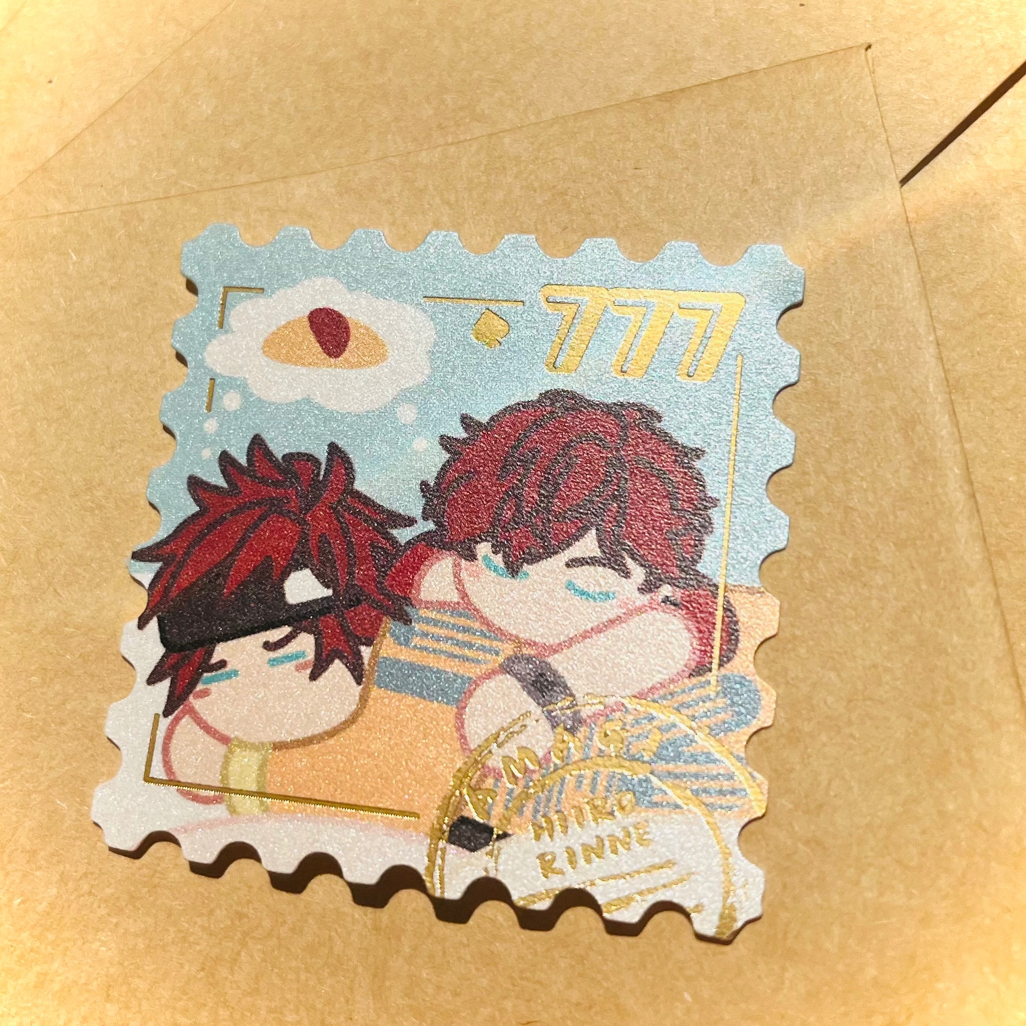 燙金兄弟郵票貼紙