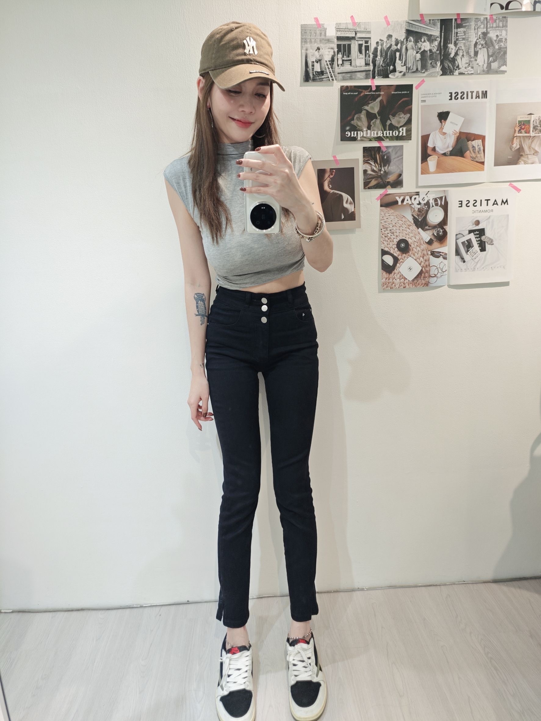 10661 三扣開叉舒胡小腳褲