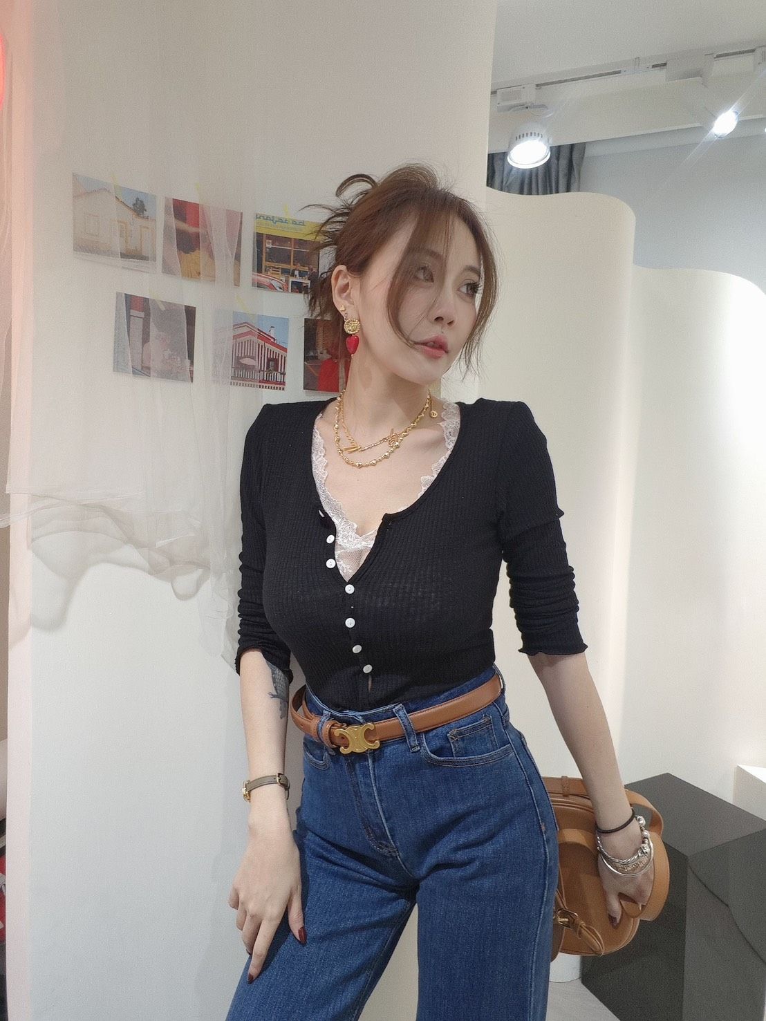 p01韓國‘’精緻牛皮凱旋門皮帶