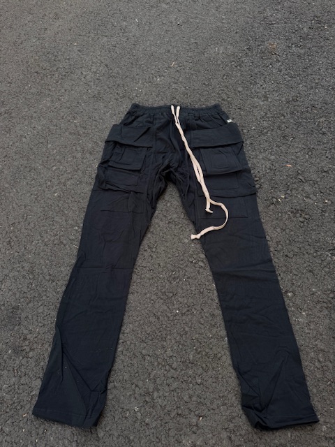 RICK OWENS 雙環 針織 工裝 高街 縮口褲