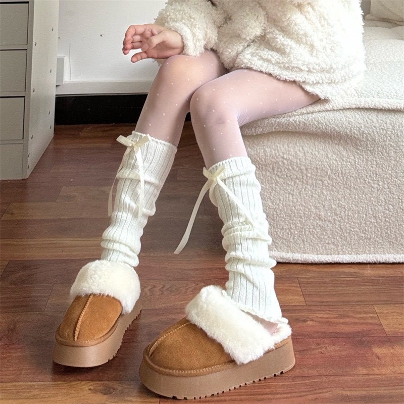 ᜊ木耳邊蝴蝶結堆堆襪ᜊˊ˗
