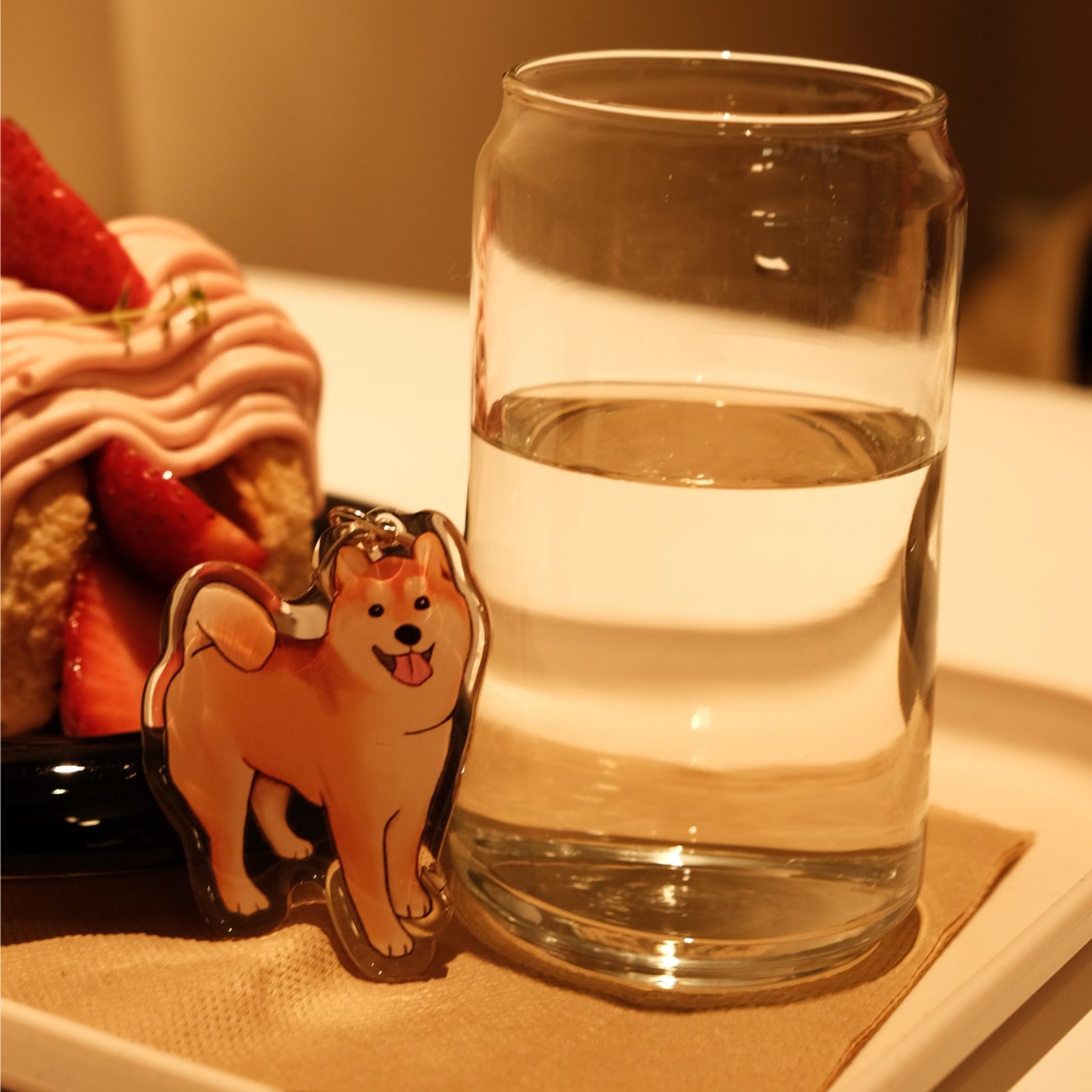 柴犬雙面滴膠插畫吊飾