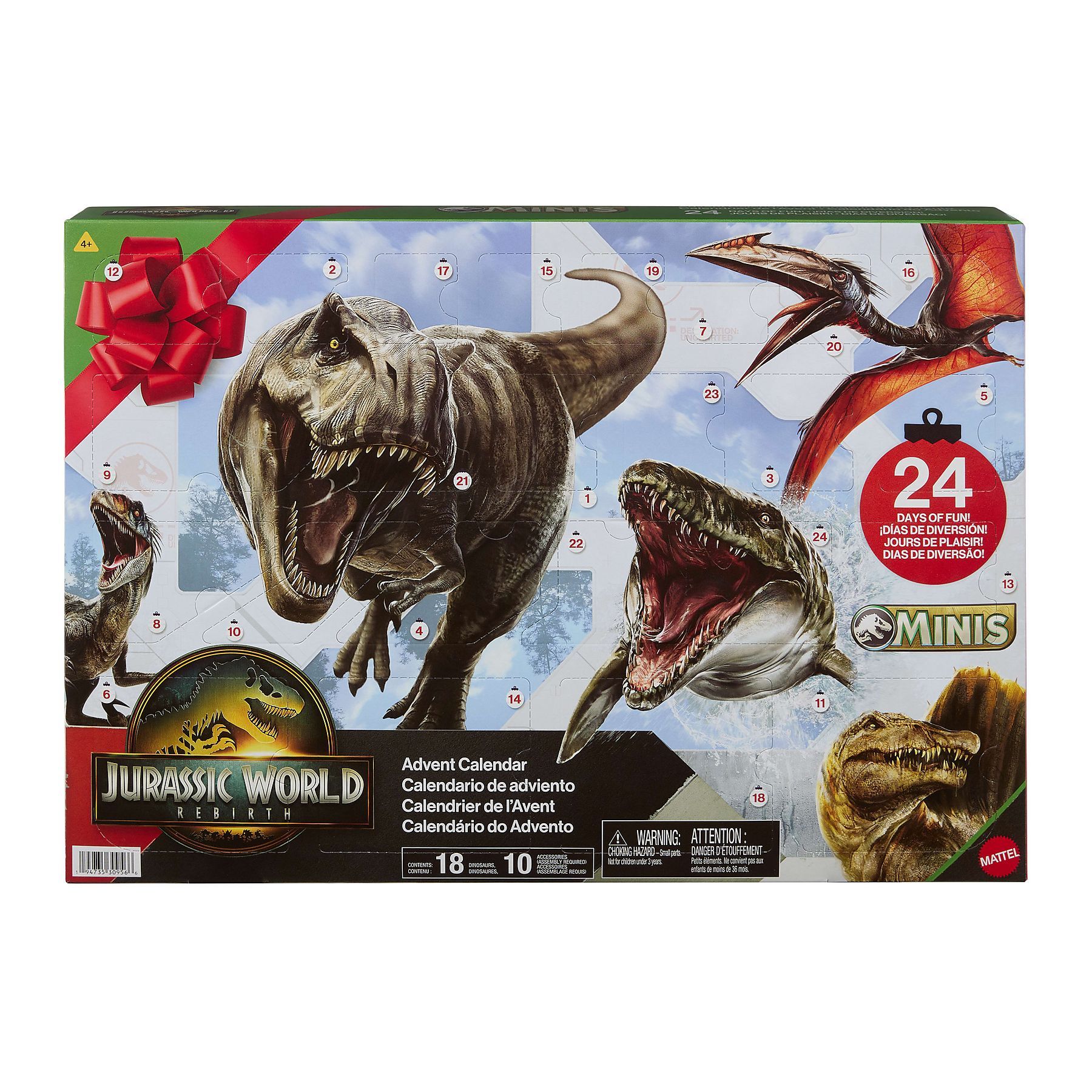 預購 2025年侏羅紀世界恐龍聖誕倒數曆