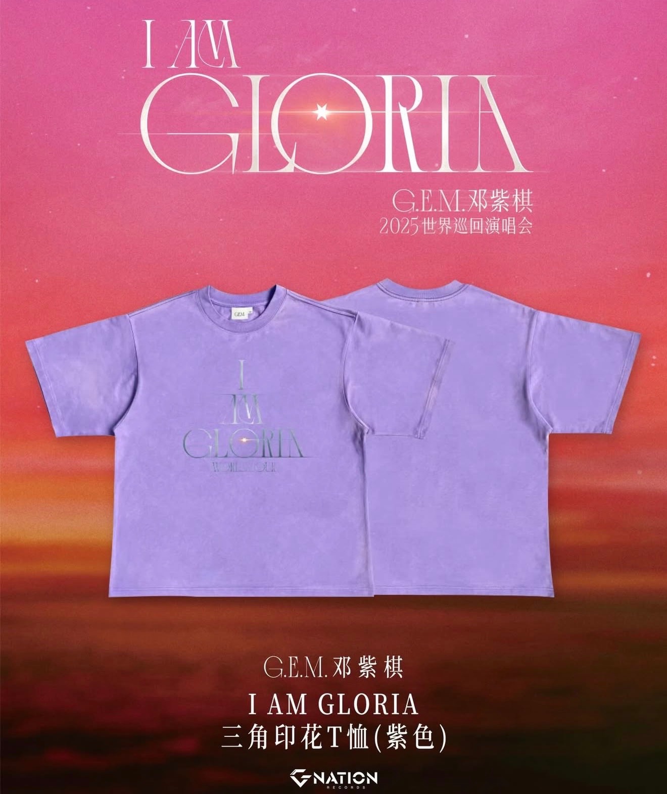 I AM GLORIA 三角印花T恤