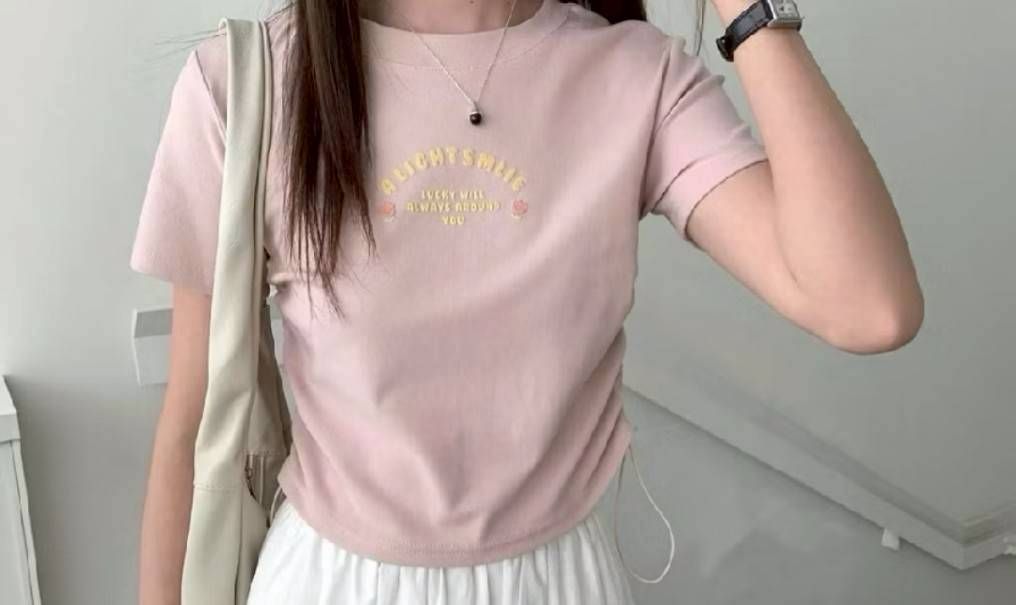 側抽繩皺皺小版tee
