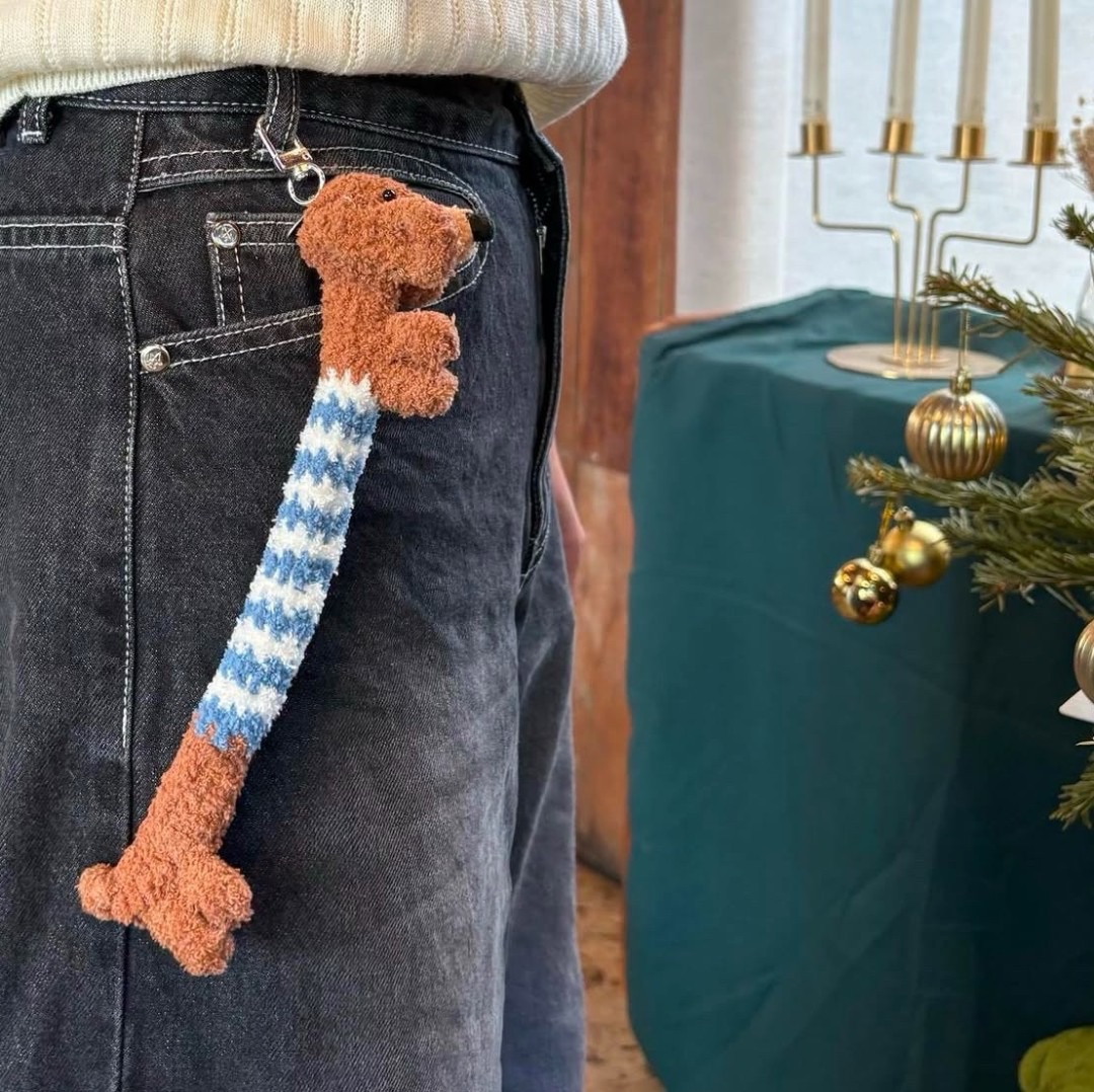 長長臘腸狗鑰匙圈