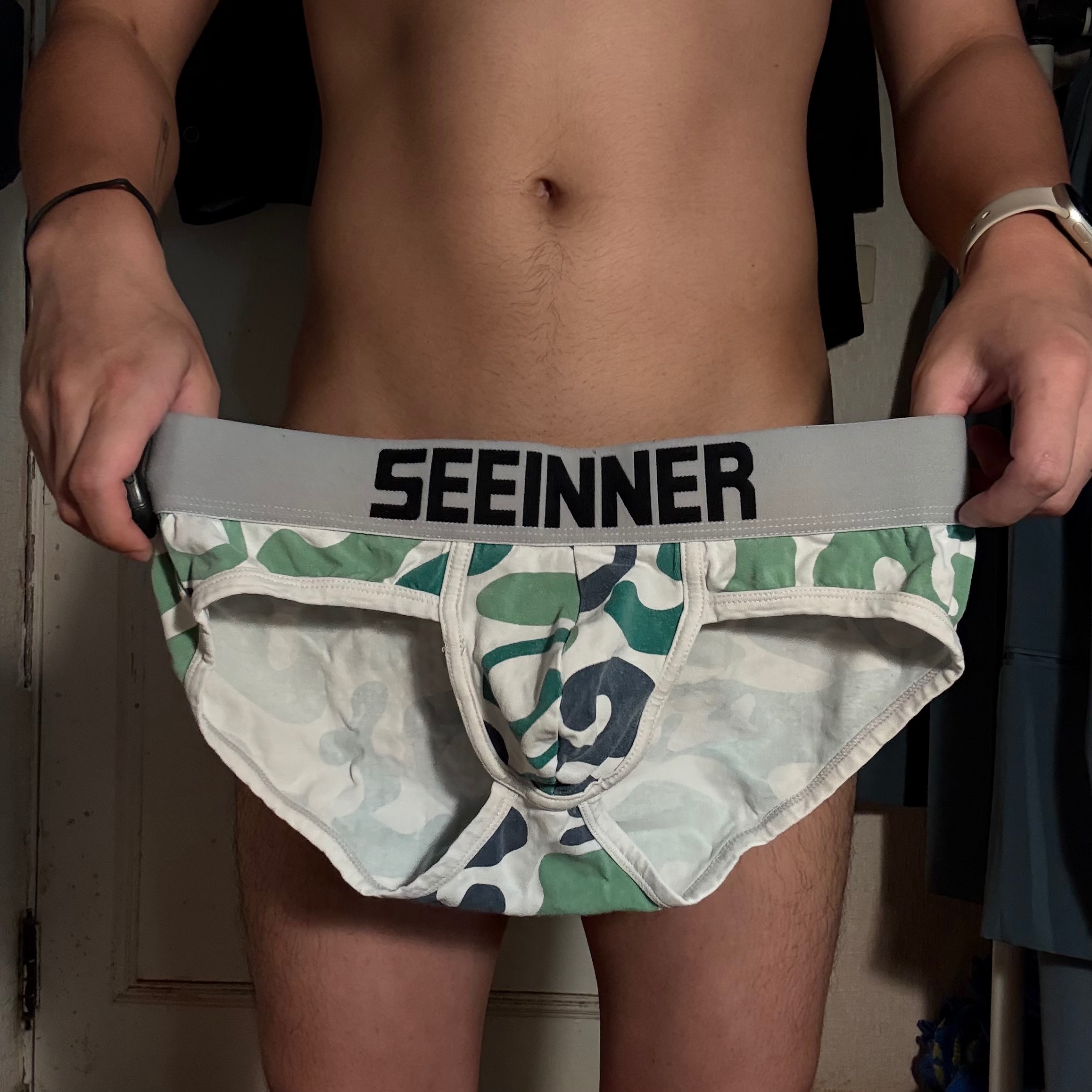 SEEINNER 迷彩純棉三角褲 綠