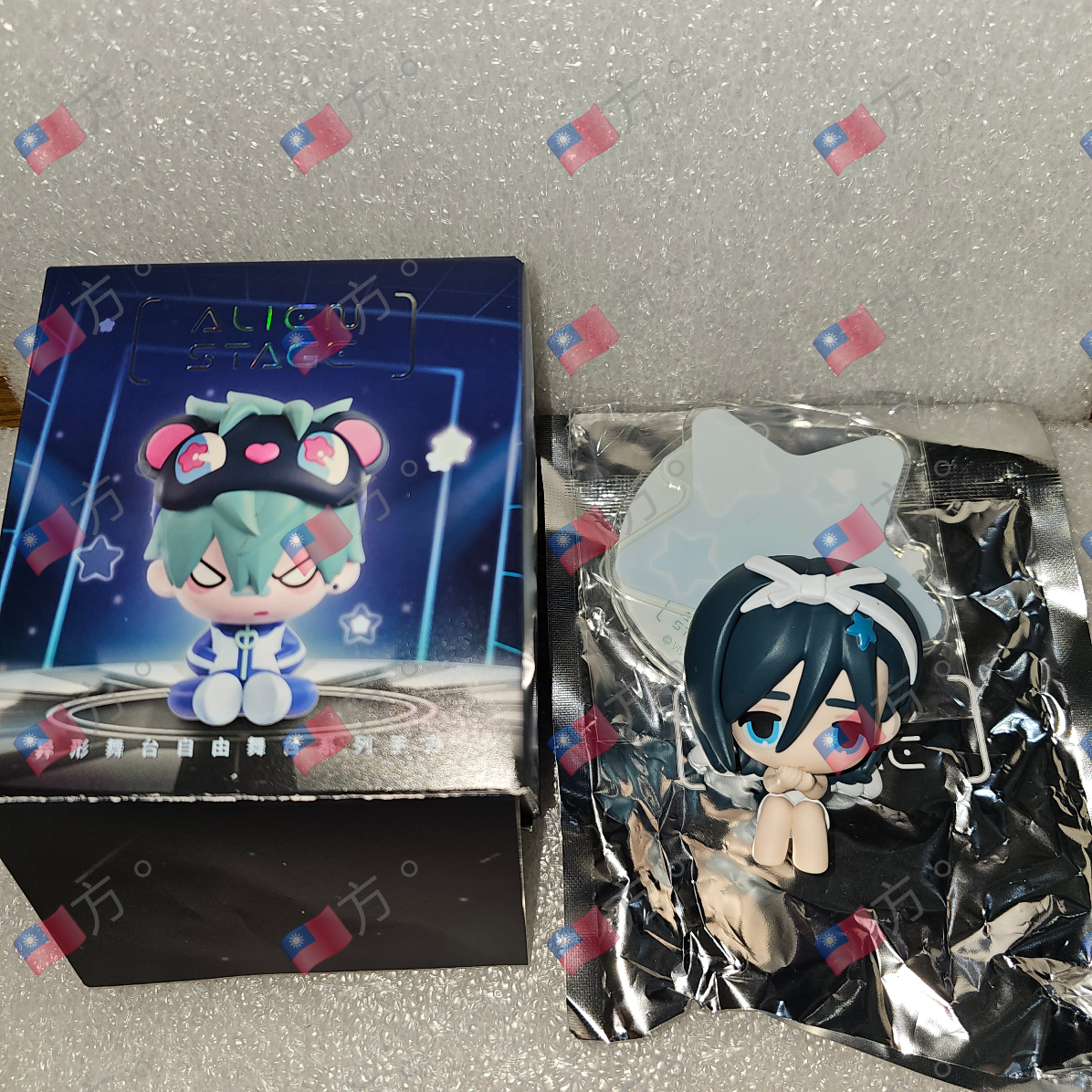 MiziSua公仔+草地款雙閃色紙