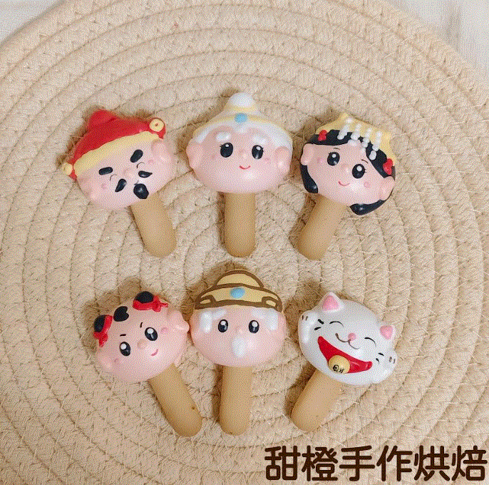 甜橙☆神明造型馬林糖★多款造型☆大頭餅乾棒-婚禮小物/桌上禮/慶生小物/幼兒園禮物