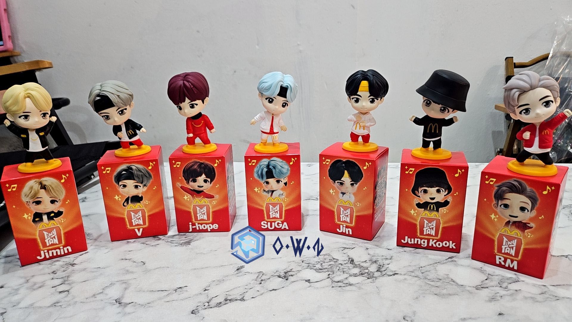【OWN】BTS 防彈少年 tinytan X mcdonald 麥當勞 聯名 合作 公仔 小卡 Q版 擺件 七款