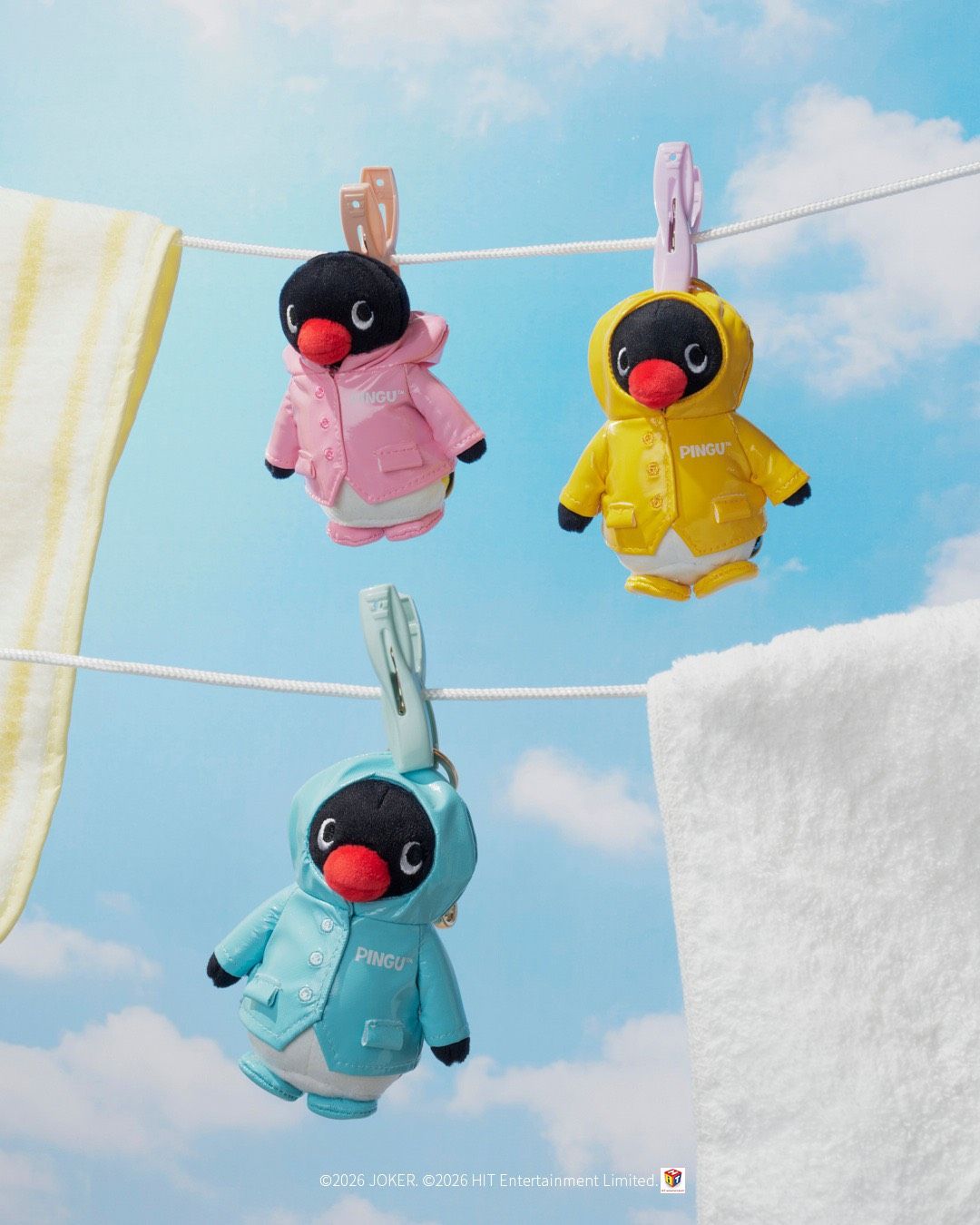 【OWN】Pingu 吊飾 玩偶 吊飾娃 韓國限定 Korea Only 新品 CGV 電影院限定 限量 雨衣 黃色 粉