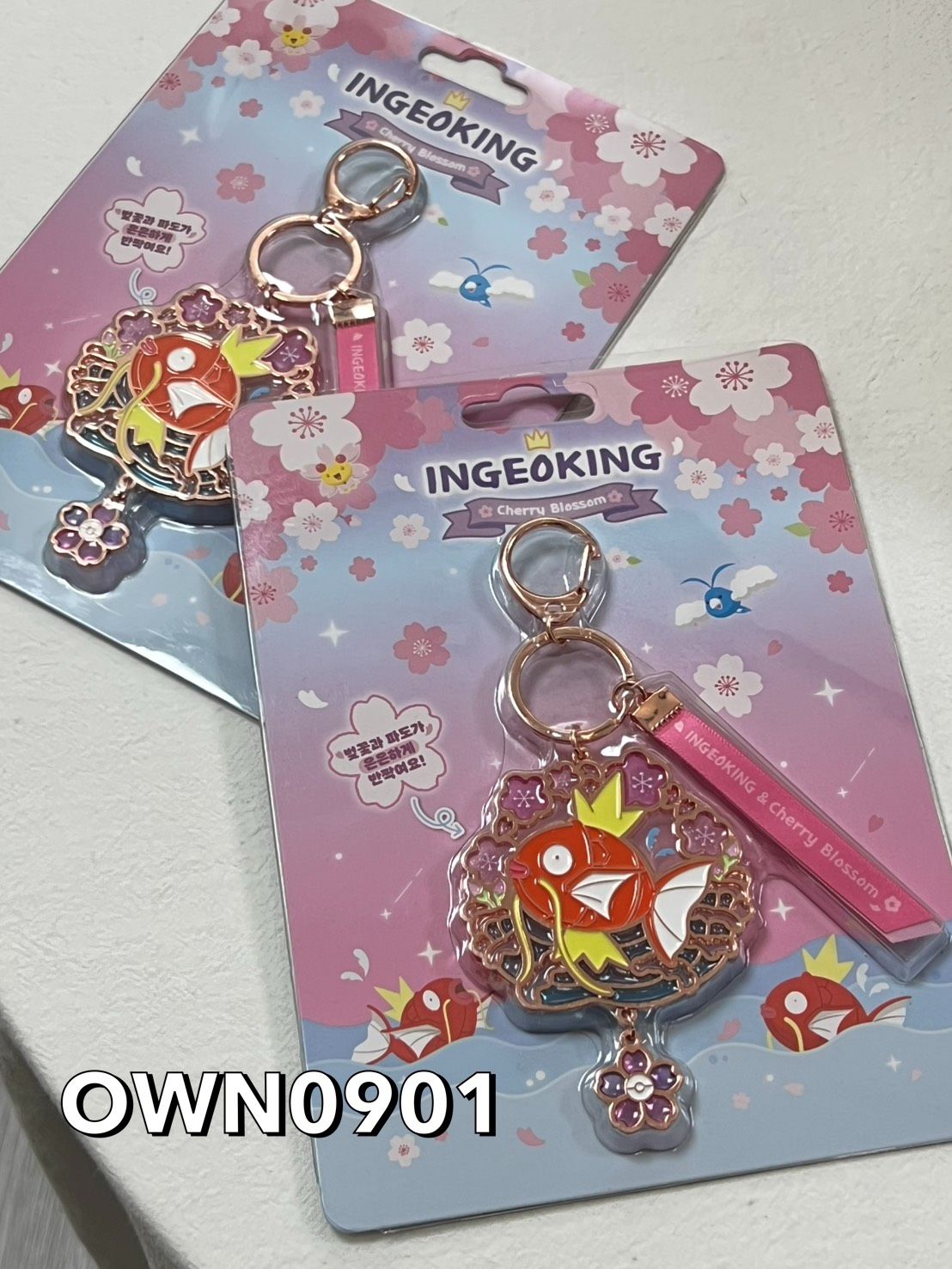 【OWN】Pokémon 寶可夢 韓國限定 櫻花 鯉魚王 吊飾 鑰匙圈 配件 周邊 收藏 限量