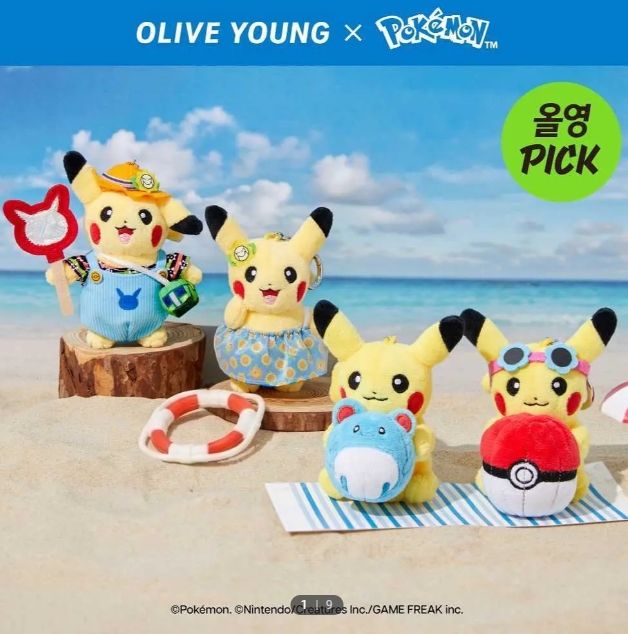 【OWN】Olive Young X 寶可夢 韓國限定 玩偶 吊飾 可指定 四款