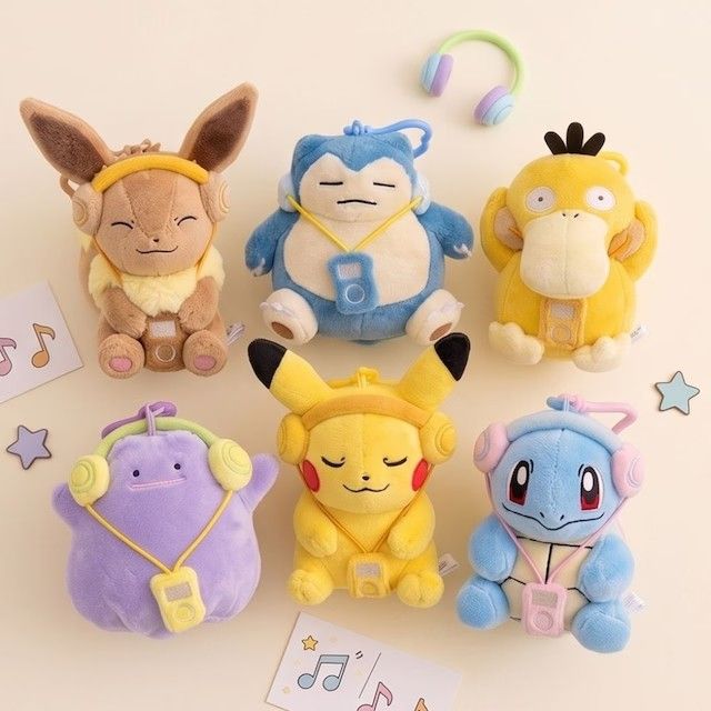 【OWN】Pokémon 寶可夢 韓國限定 新品 吊飾 玩偶 耳機系列 可指定 皮卡丘 伊布 百變怪 卡比獸可達鴨傑尼龜