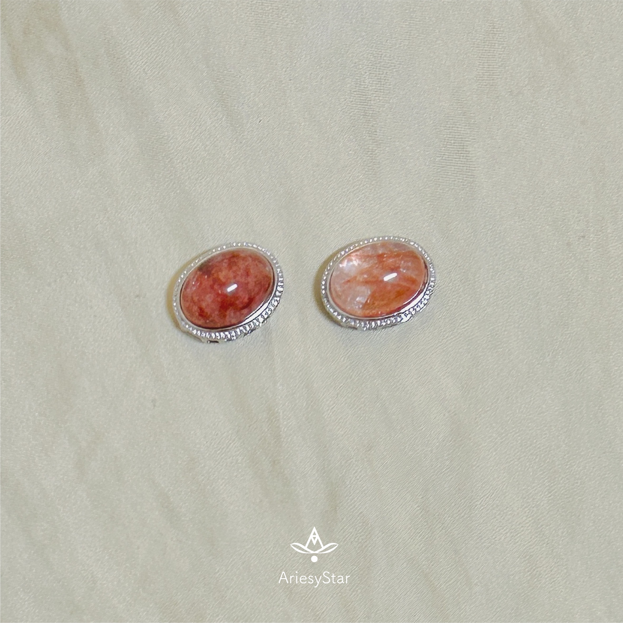 【 瑞瑞系AriesyStar 】晶石項鍊 | A09地球母親紅膠花艷紅鈦鋼項鍊