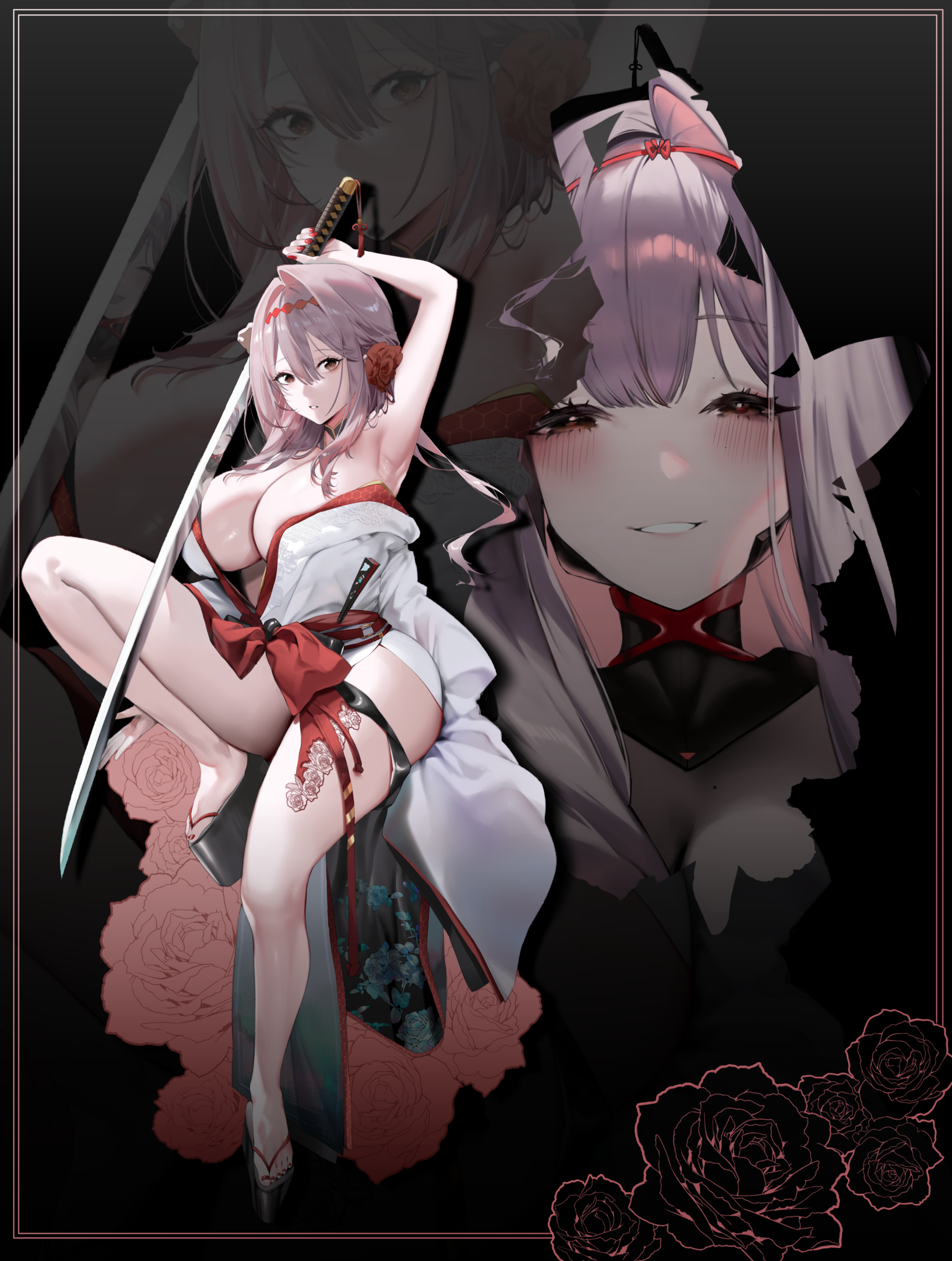 【子魚】黑蓮20cm雙面立牌（ 勝利女神：妮姬 勝利の女神：NIKKE 妮姬 ） FF45