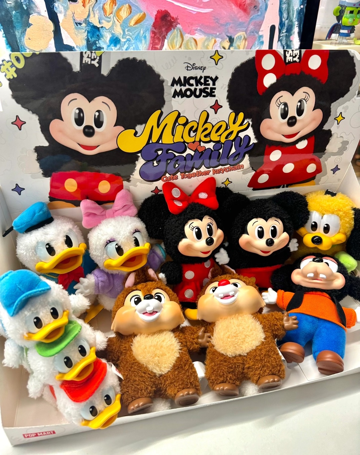 泡泡瑪特米奇家族絨毛掛件