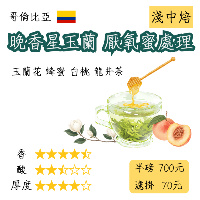 哥倫比亞 晚香星玉蘭 | 淺中焙