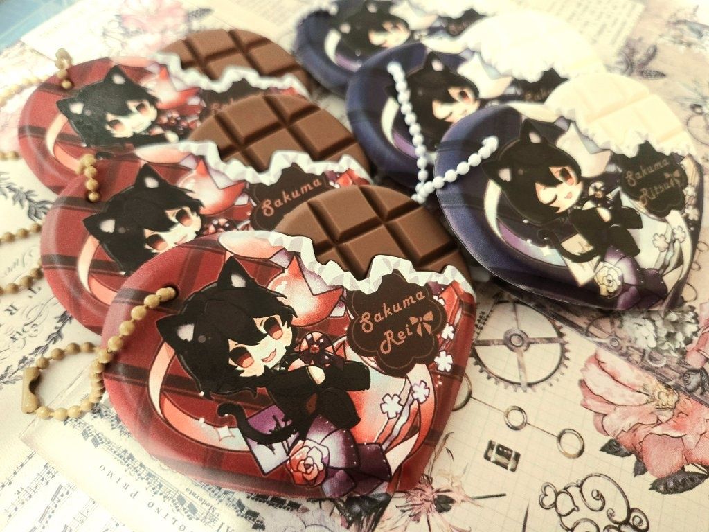 ◆あんスタ／合奏明星／偶像夢幻祭◆ 【朔間兄弟系列】愛心巧克力造型吊飾【凜月 / 零 】2款分售