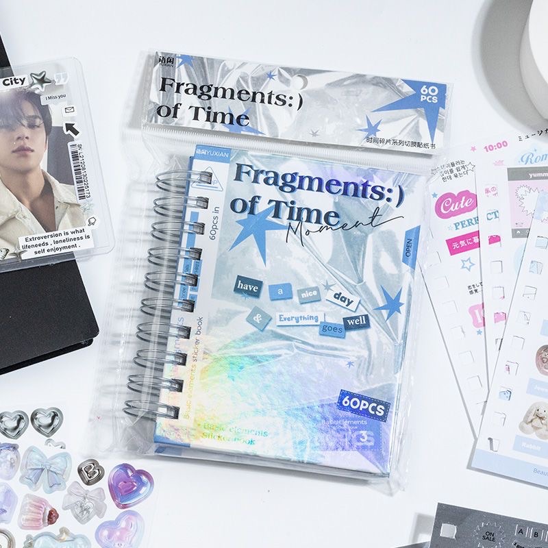 時間碎片線圈切膜貼紙書（60頁）