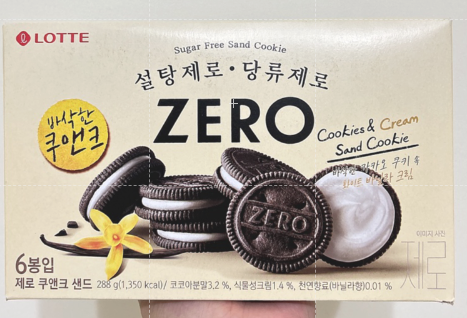 韓國 zero 巧克力香草夾心餅乾 oreo 288g