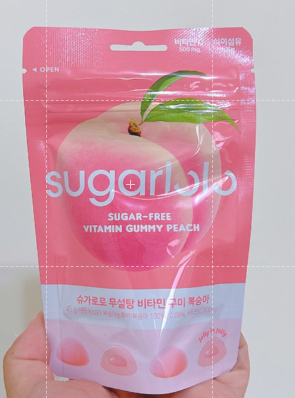 Orga 無糖維他命水蜜桃口味軟糖