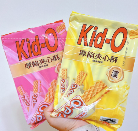 好市多 Kid-O 厚餡夾心酥 厚餡夾心酥分享包 草莓風味 奶油風味 9入