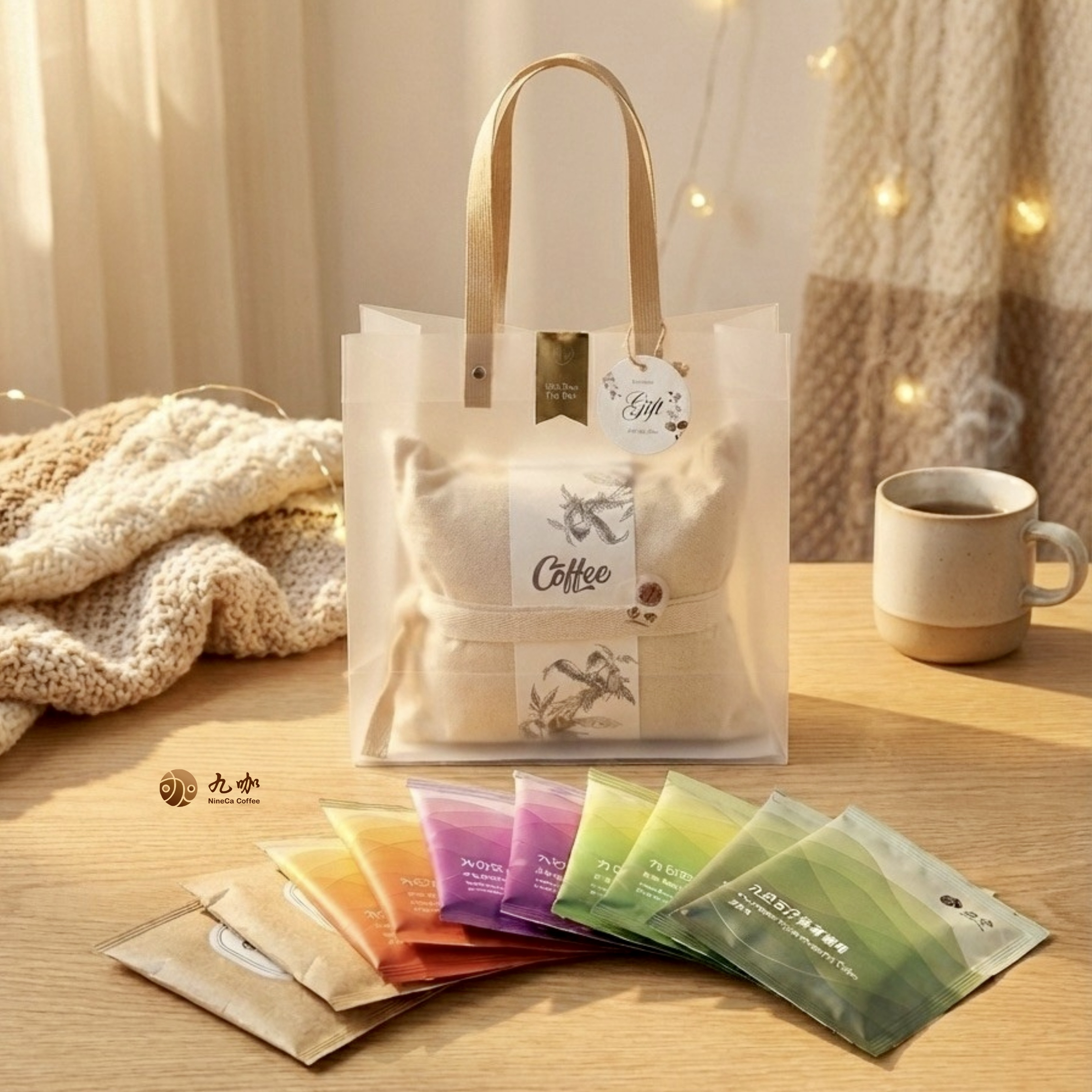 九咖｜純粹質感布禮包（咖啡10入）*附提袋