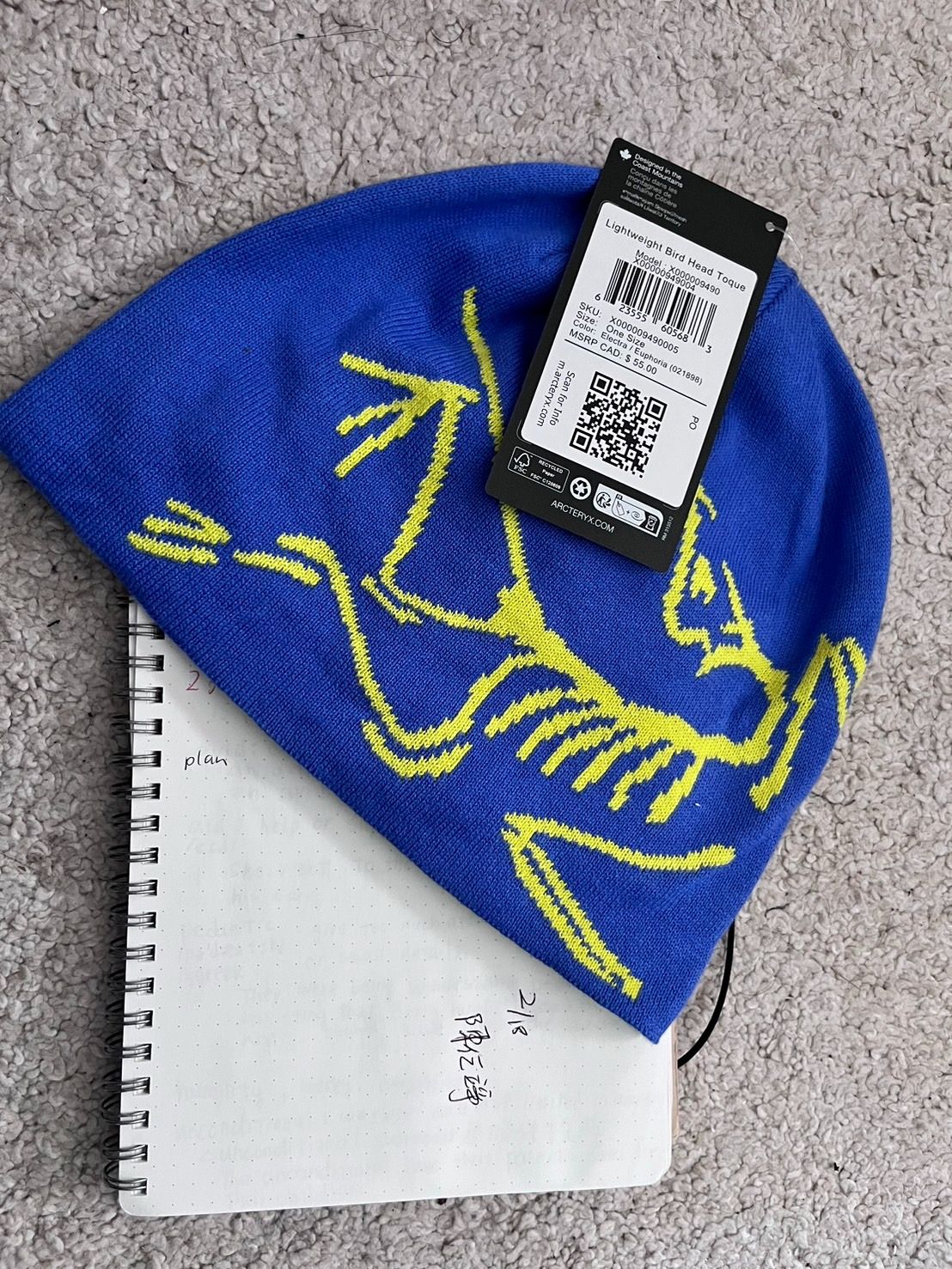 Arc’teryx Lightweight Bird Head Toque 冷帽Electra / Euphoria