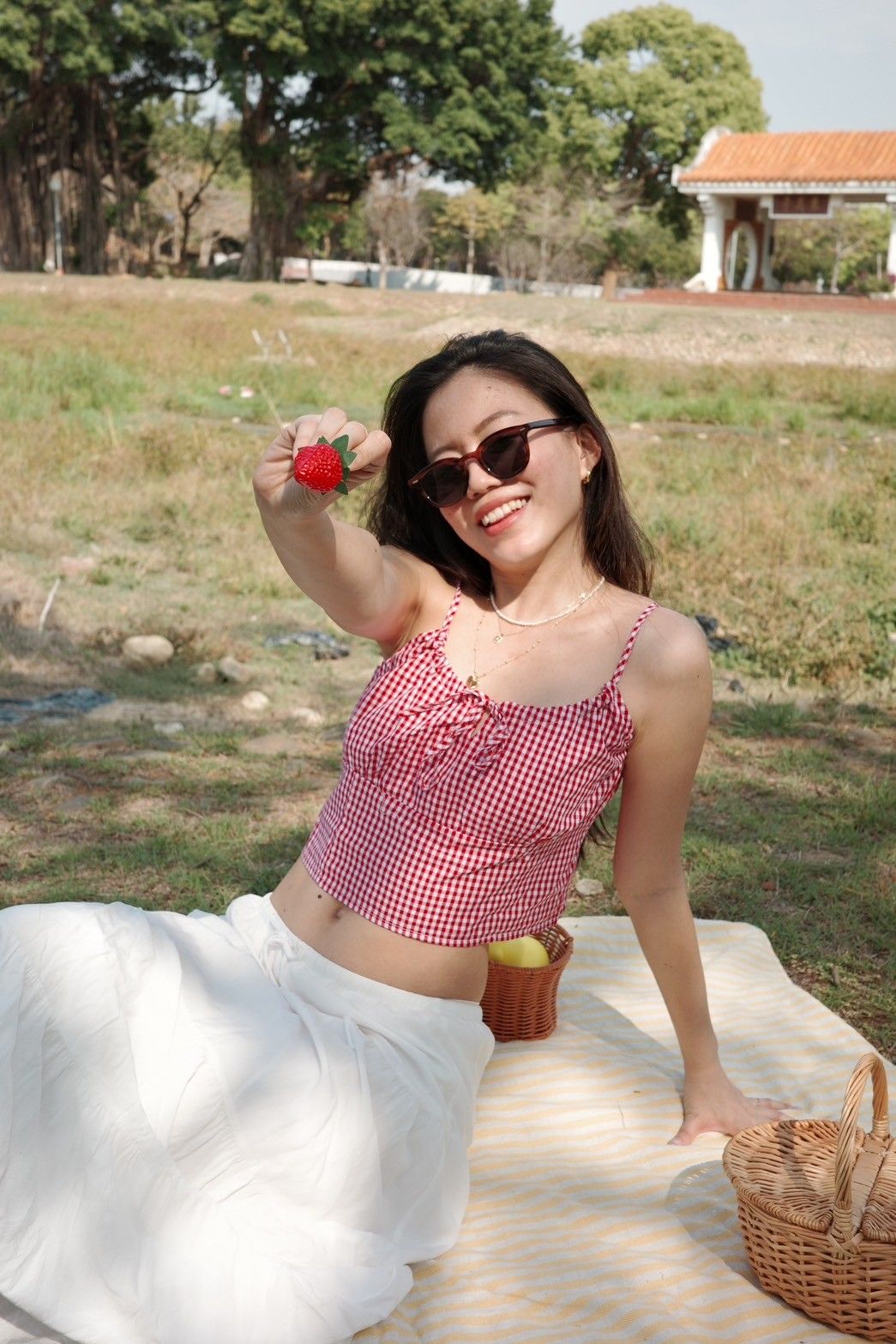 美式紅格紋小背心🍓🧺