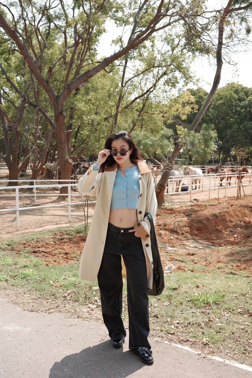 美式☕️復古翻領撞色𝒕𝒓𝒆𝒏𝒄𝒉 𝒄𝒐𝒂𝒕 🧥