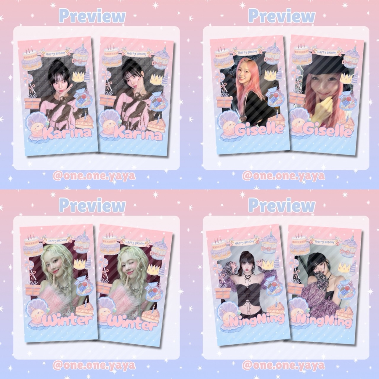 吒 小卡 自印雙面