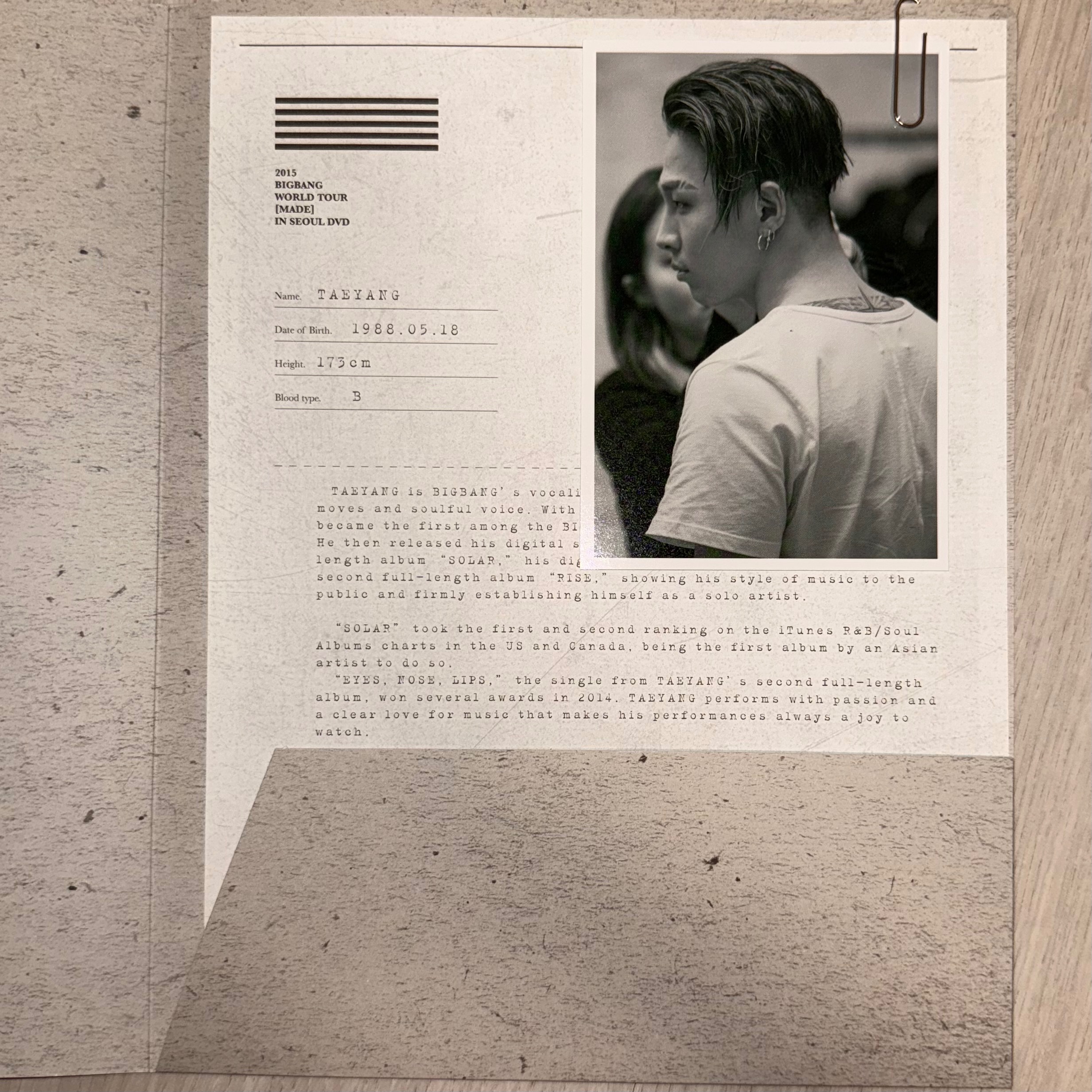 BIGBANG｜個人檔案夾（GD不單售）