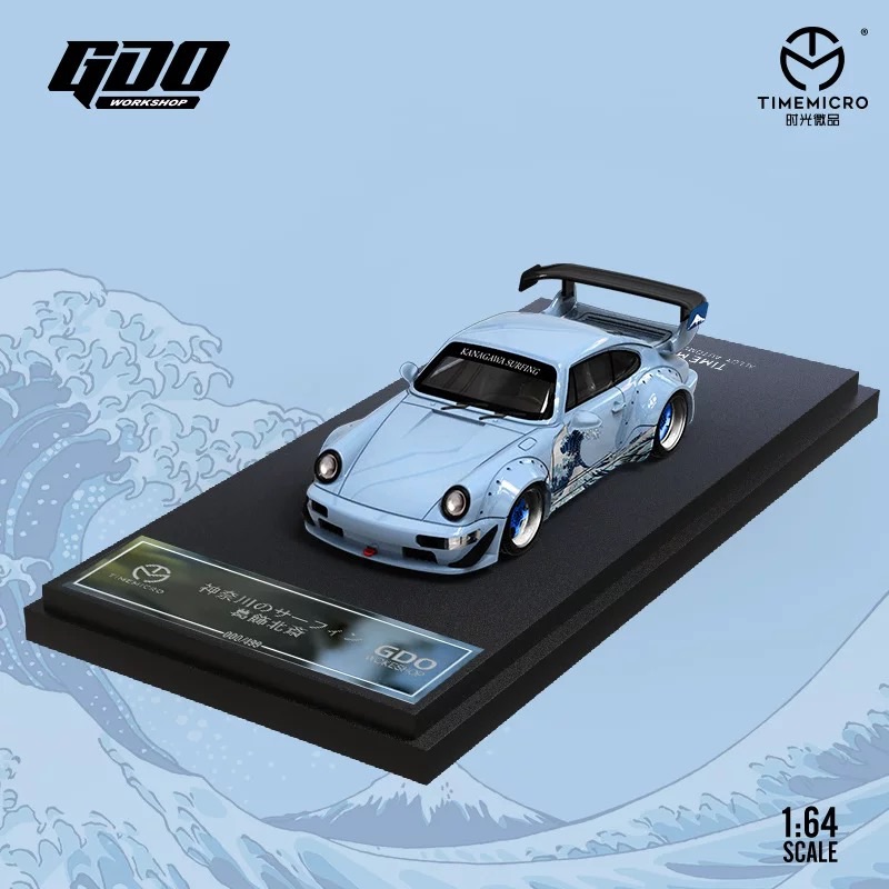 TM  X GDO 1:64 RWB964 神奈川衝浪 仿真合金汽車模型