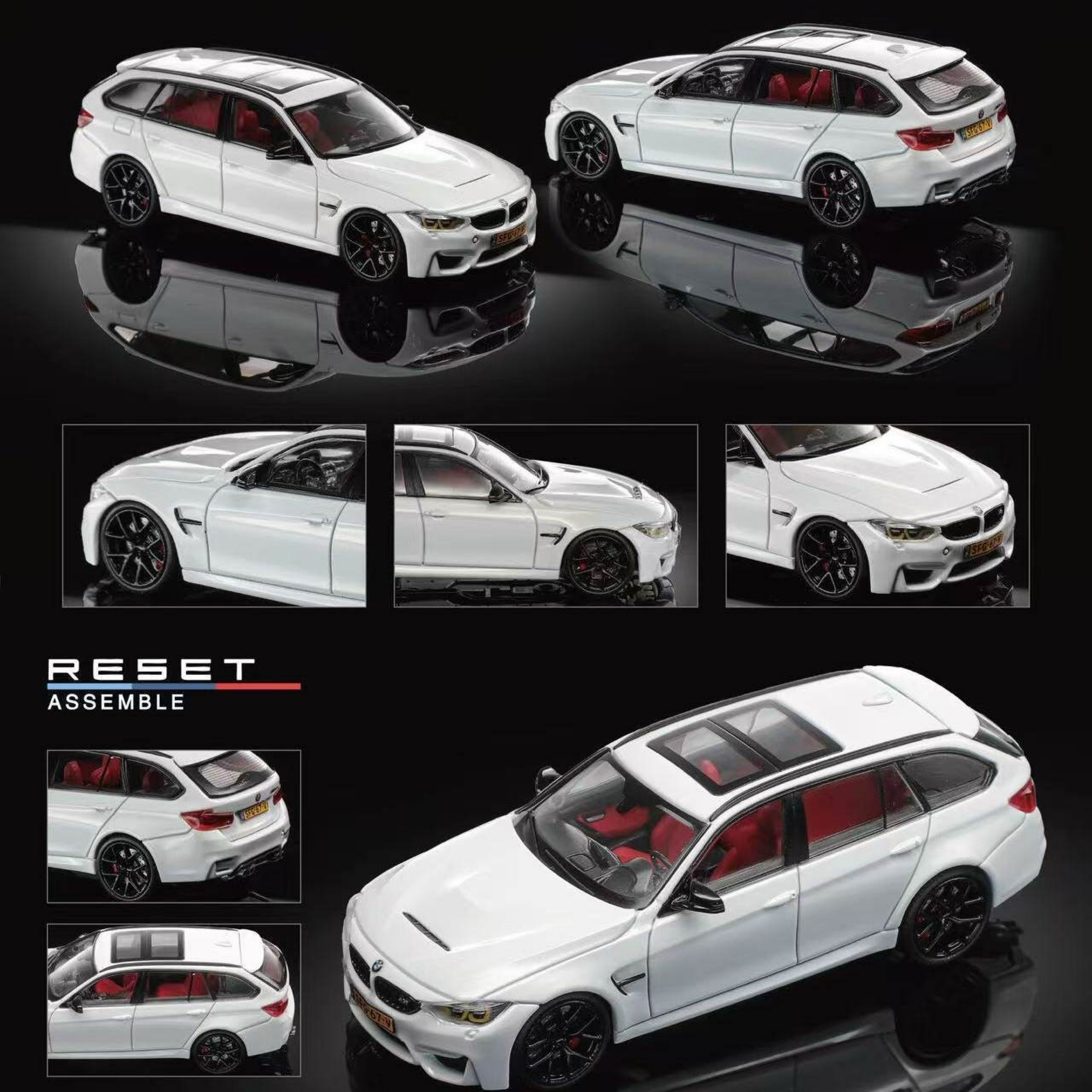 MORTAL 1:64 寶馬 BMW M3 F81 白/藍