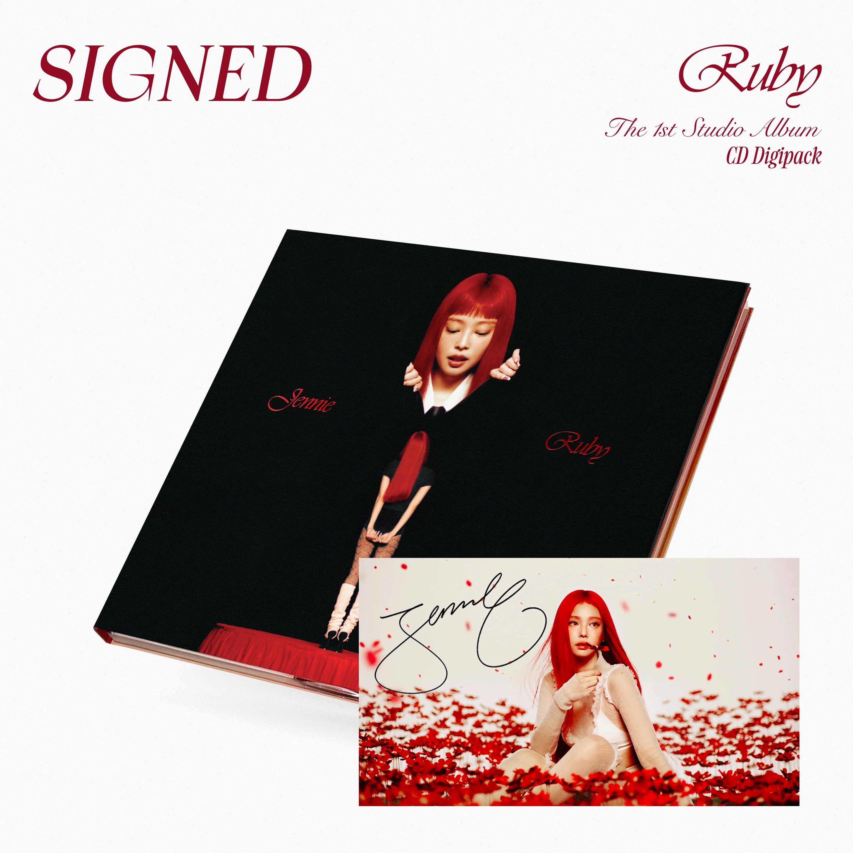 JENNIE Ruby CD Digipack+親簽卡