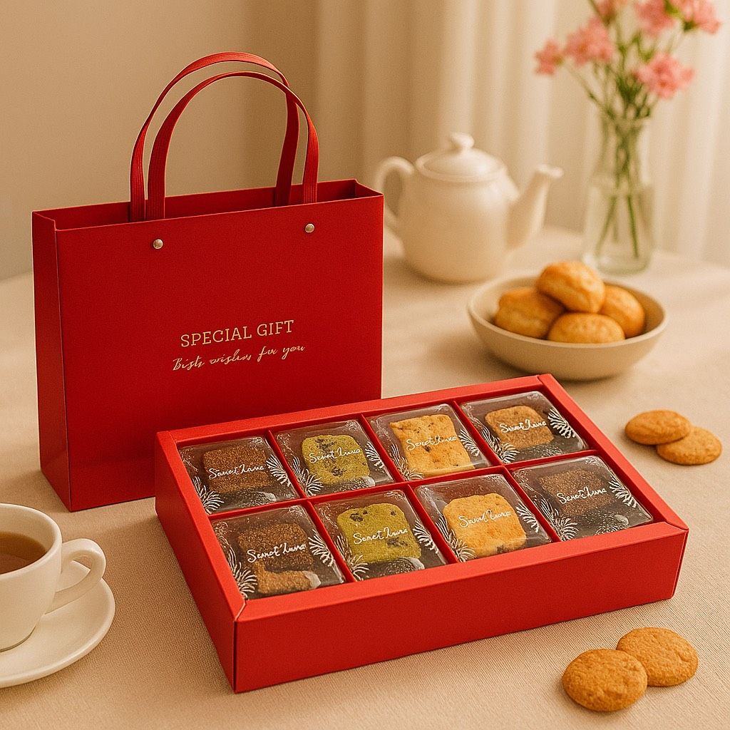 熊之家烘焙坊｜綜合曲奇手工餅乾8格大禮盒｜中秋禮盒｜彌月禮盒｜手工餅乾