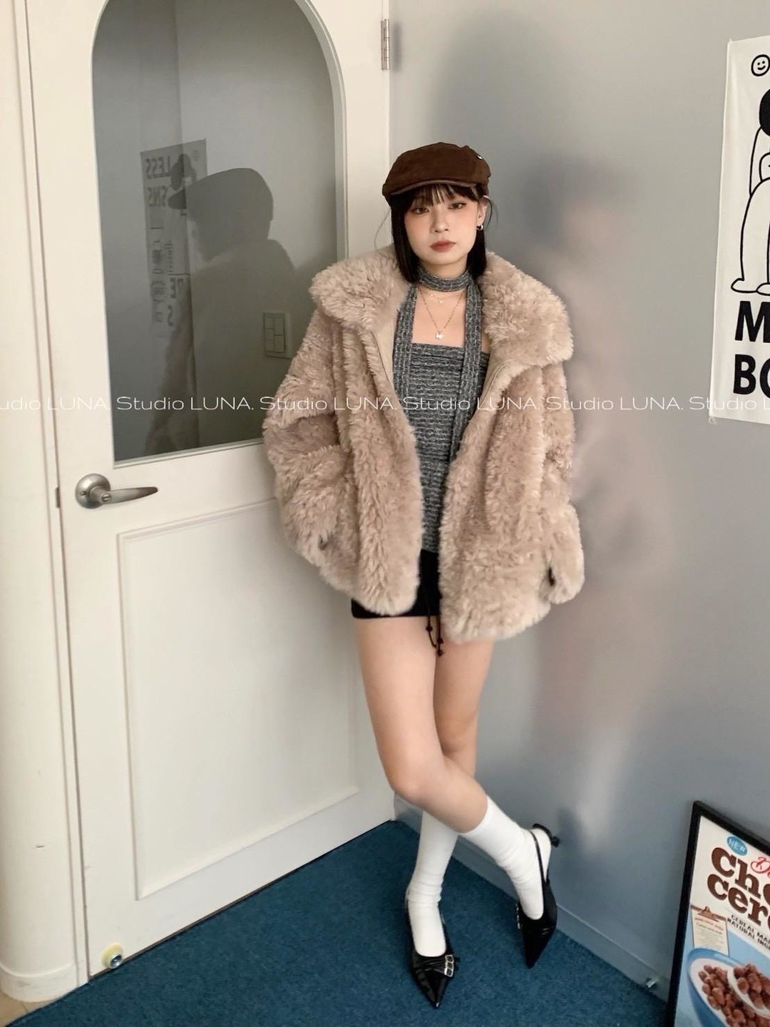 預購✨泰迪熊蓬蓬毛絨大外套｜米白／奶蓋／琥珀✨