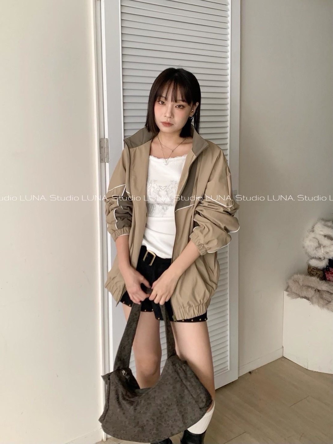 預購✨拼色運動風輕量外套｜卡其／咖啡✨