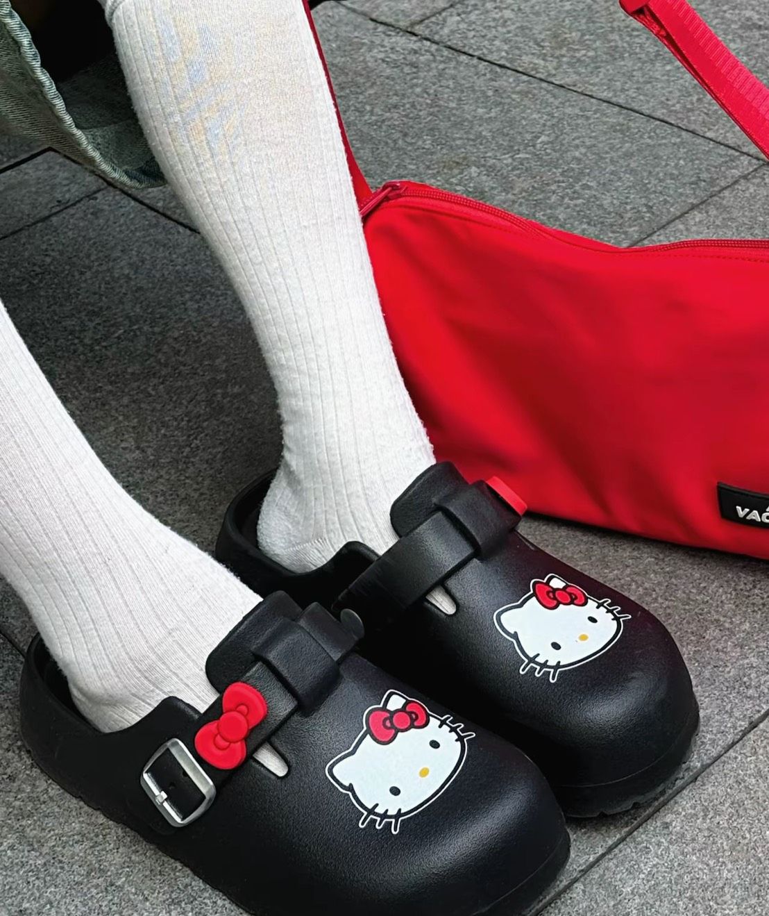 SANRIO x HELLO KITTY 聯名款正版授權 廚師鞋 全EVA 防水