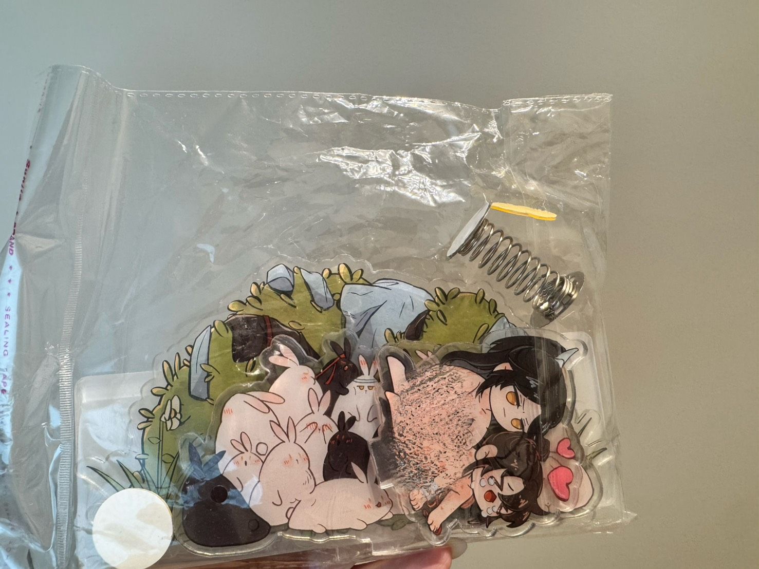 魔道祖師同人立牌（忘羨_）未拆 可以搖晃在草叢中