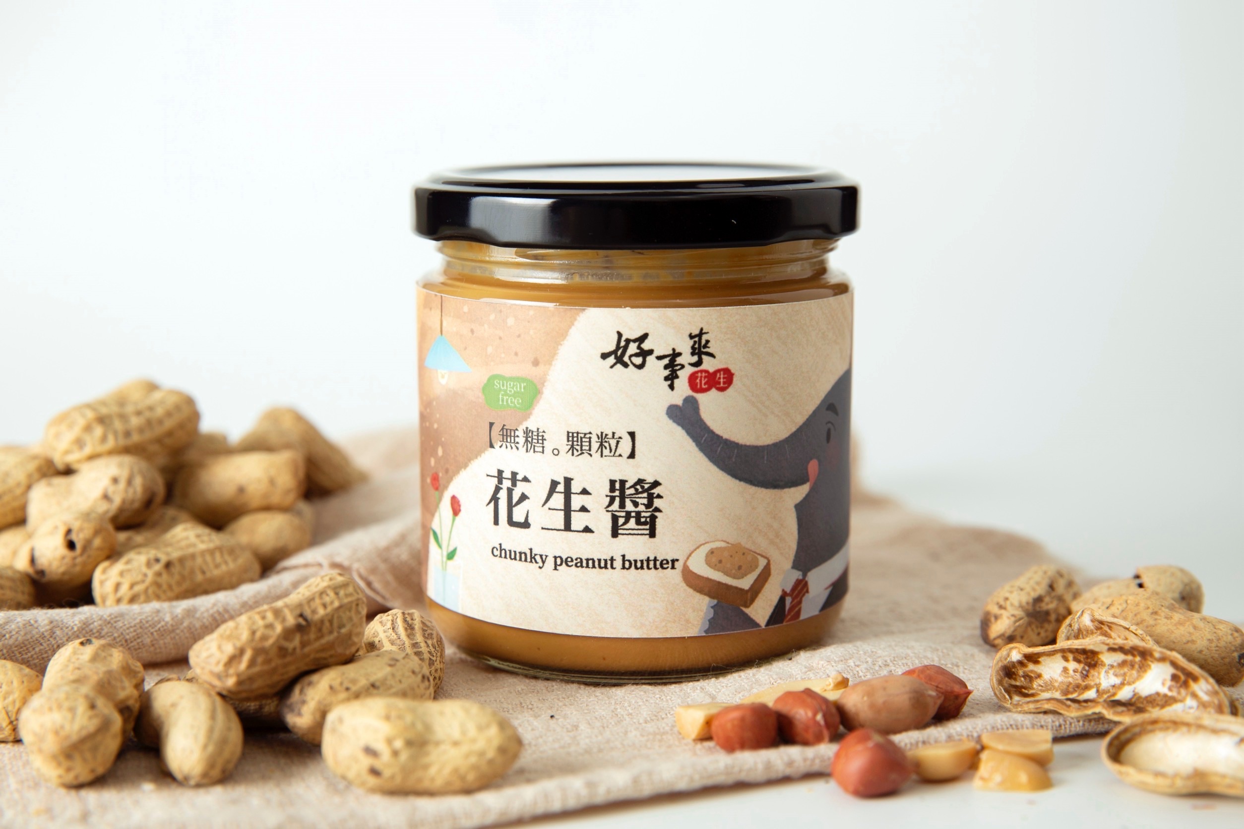 無糖顆粒花生醬