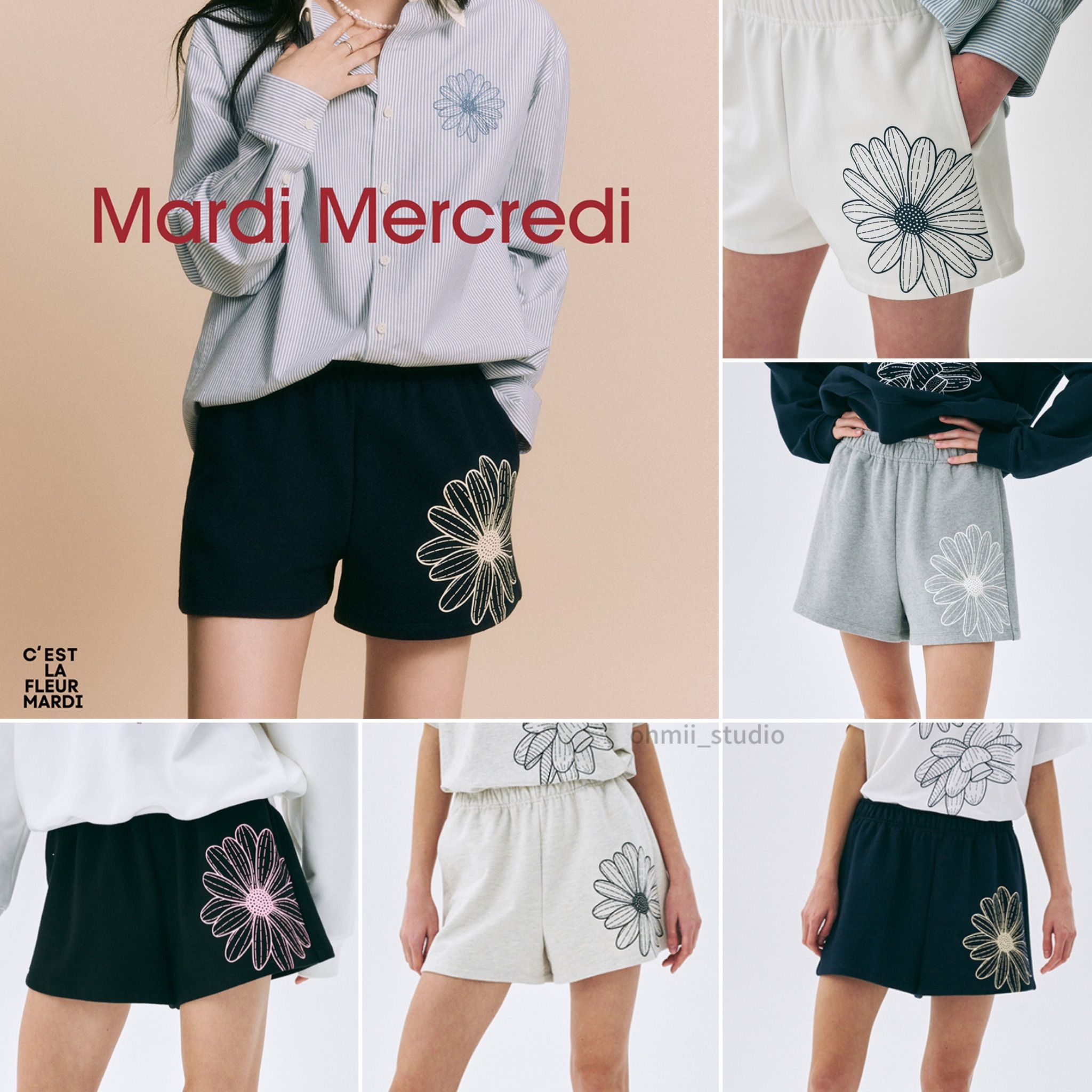 （預購）Mardi Mercredi  休閒短褲 運動短褲 大ogo （有口袋）