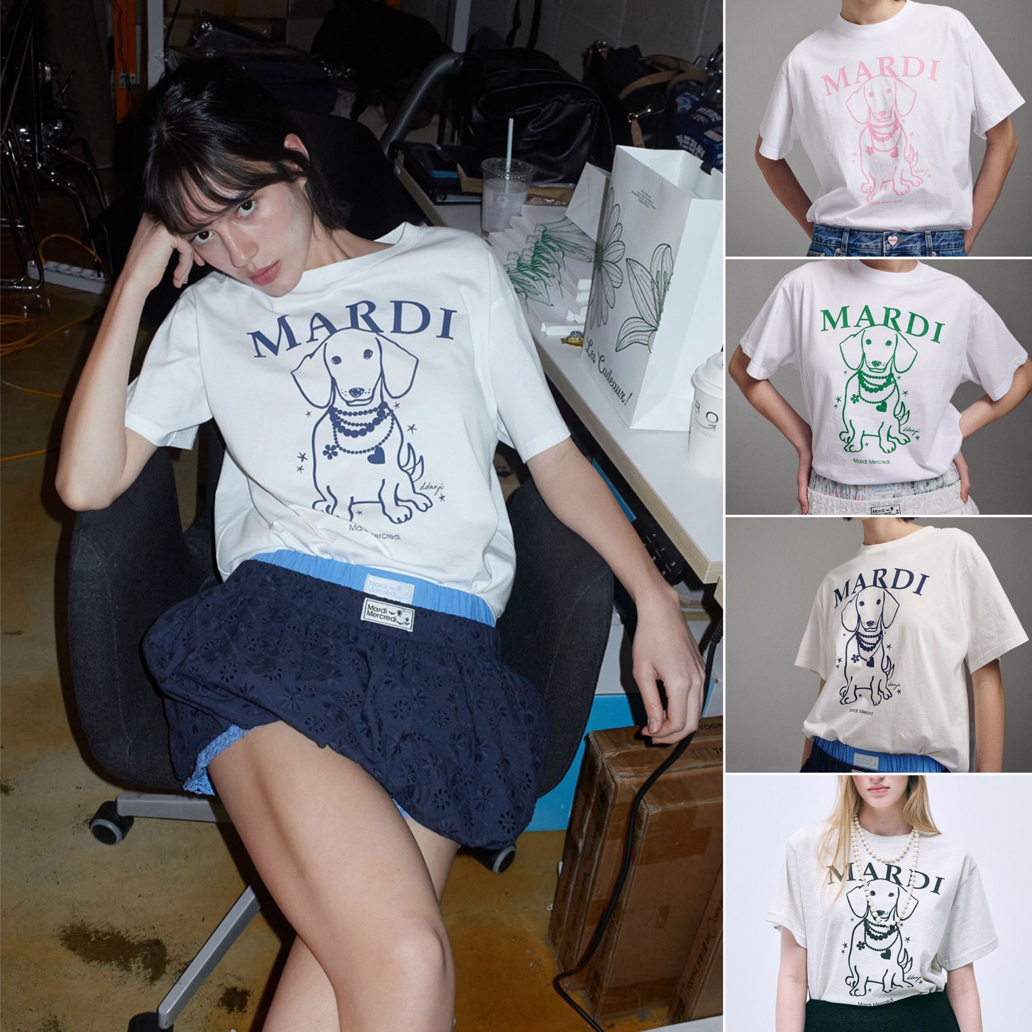 （現+預）🇰🇷Mardi Mercredi 臘腸狗 一般款 Tshirt