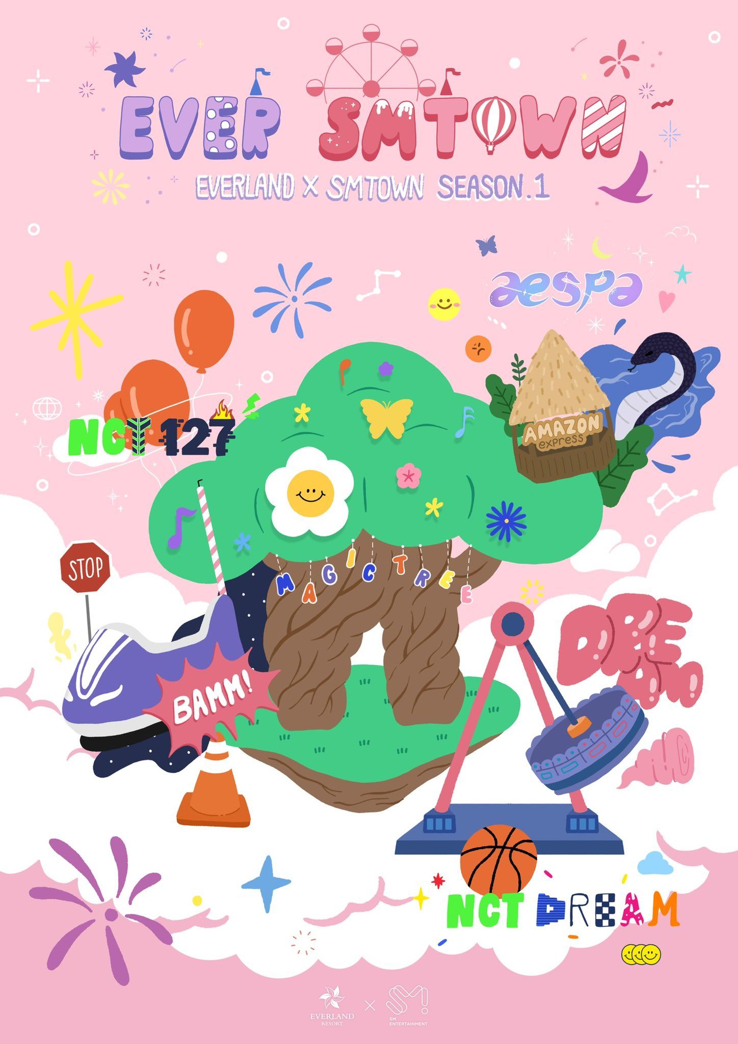 愛寶樂園 X SMTOWN AR 票卡