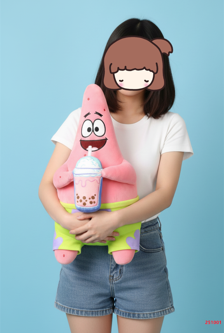 海綿寶寶 海棉寶寶 珍奶派大星 派大星娃娃 派大星珍奶款 珍珠奶茶款 珍奶款 派大星 娃娃 玩偶 布偶