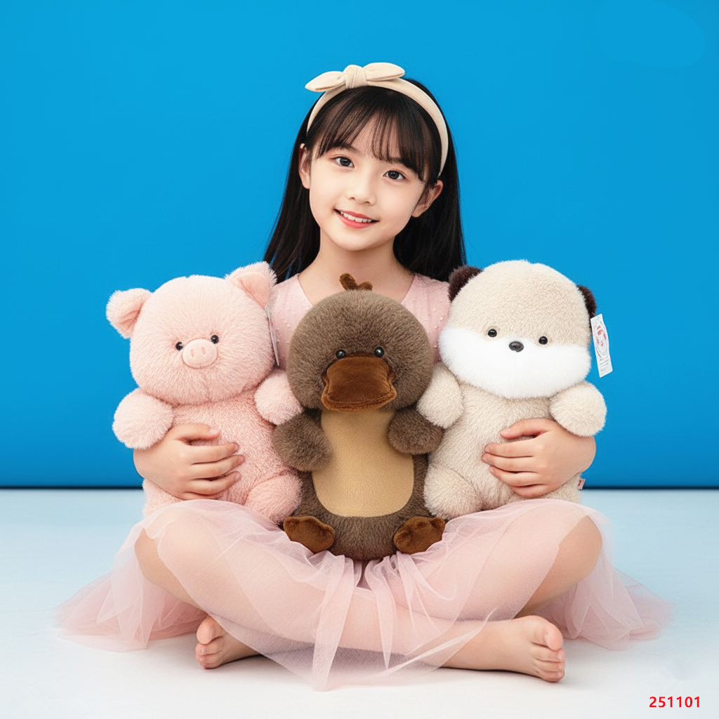 躺平呆萌動物系列 粉豬 海狸 鴨嘴獸 娃娃 玩偶 布偶 小豬寶寶 海狸寶寶 鴨嘴獸寶寶 豬娃娃