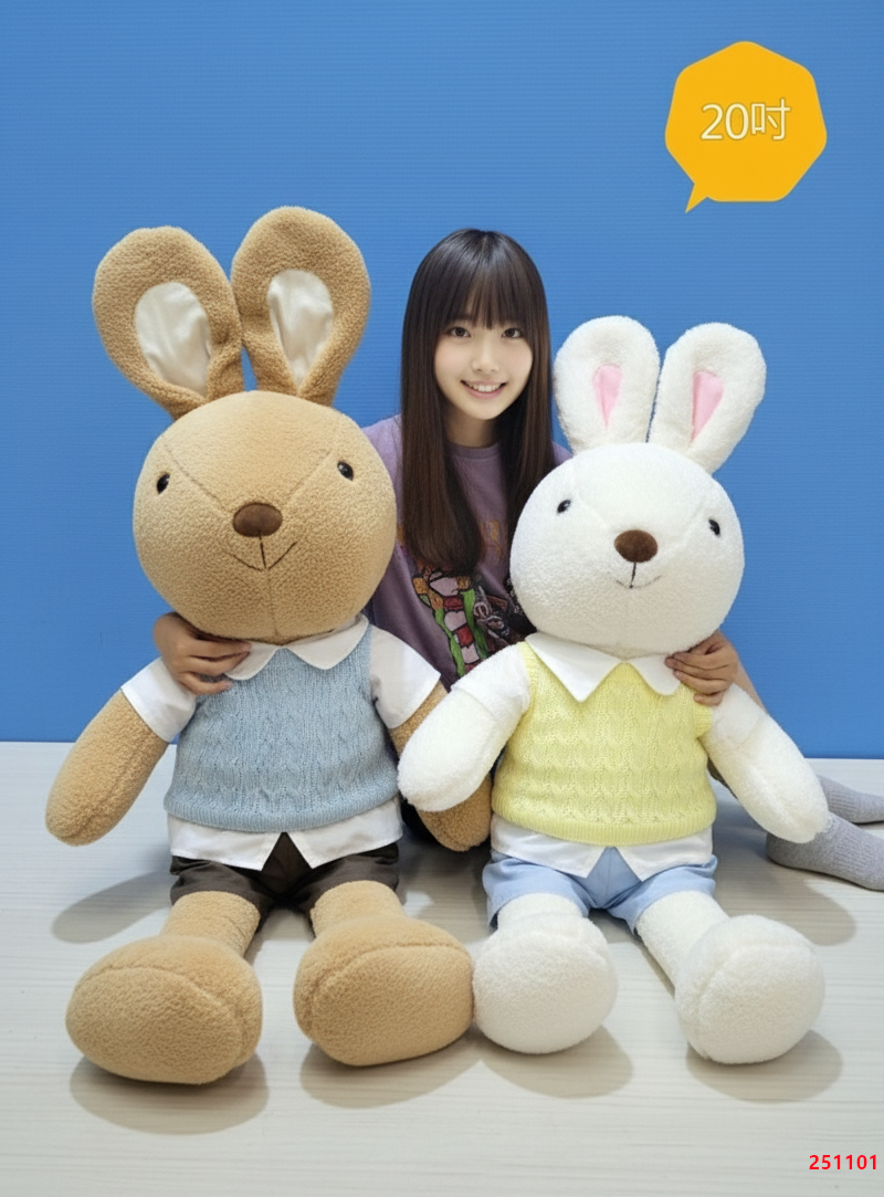 法國兔 娃娃 玩偶 布偶 歡樂兔 兔娃娃