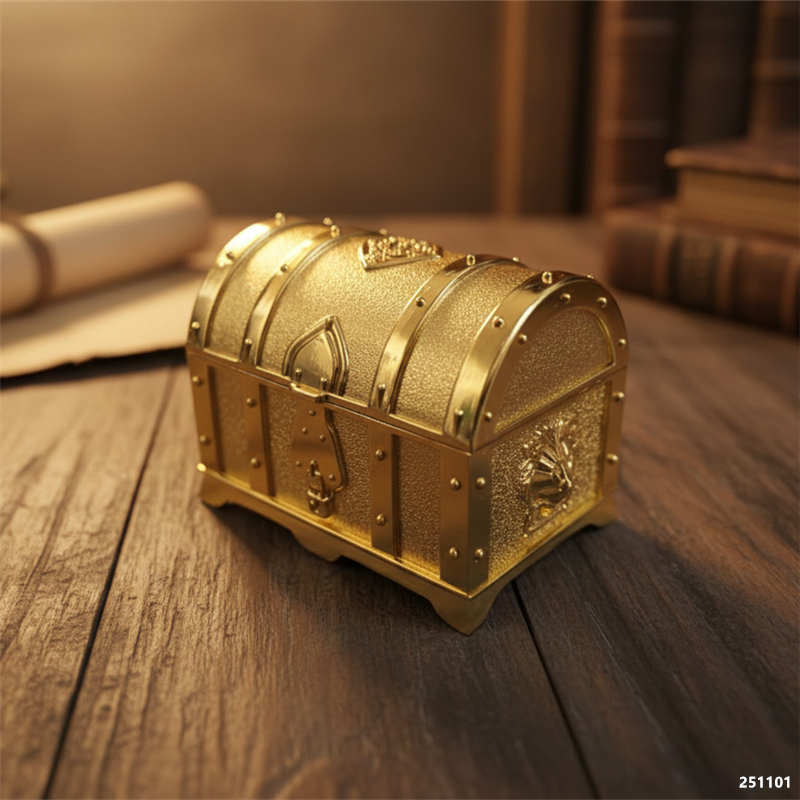 百寶箱 珠寶盒 財寶箱 寶藏箱 寶藏盒 海盜寶箱 寶盒 聚寶盆藏寶箱 首飾盒 招財黃金藏寶箱